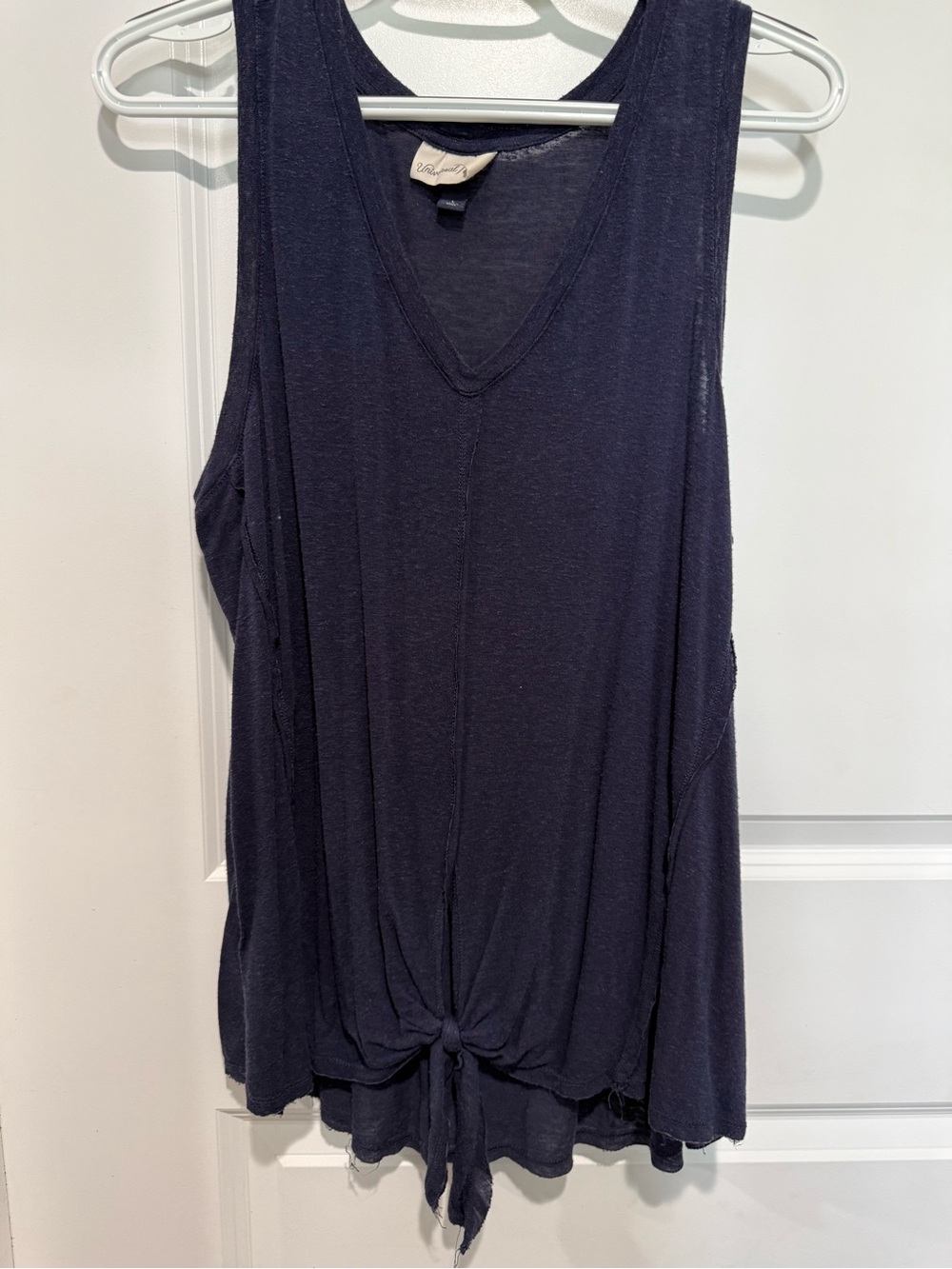 Universal Thread Dark Navy V-Neck Tie-Front Tank Top
